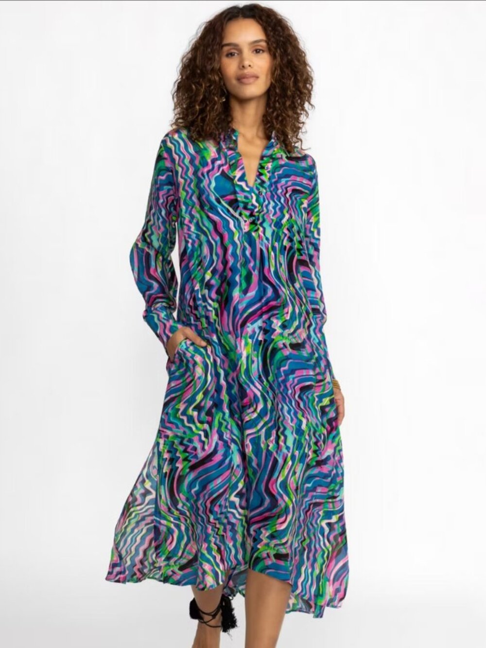 Johnny Was Workshop MOONWAVE HENLEY DRESS XS NWT ($398)